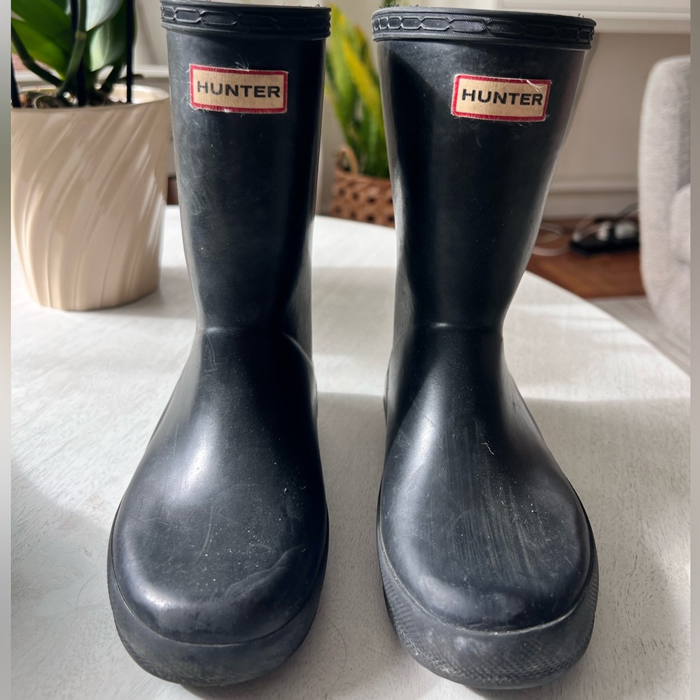 Hunter Rain Boots Toddler UK 10 in black